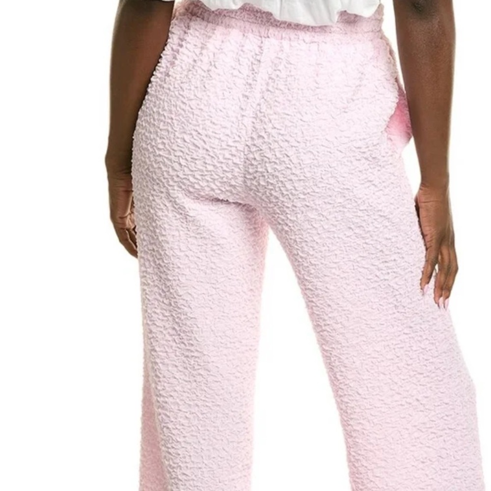 Gracia Light Pink Textured Flare Pants - Picture 3 of 5